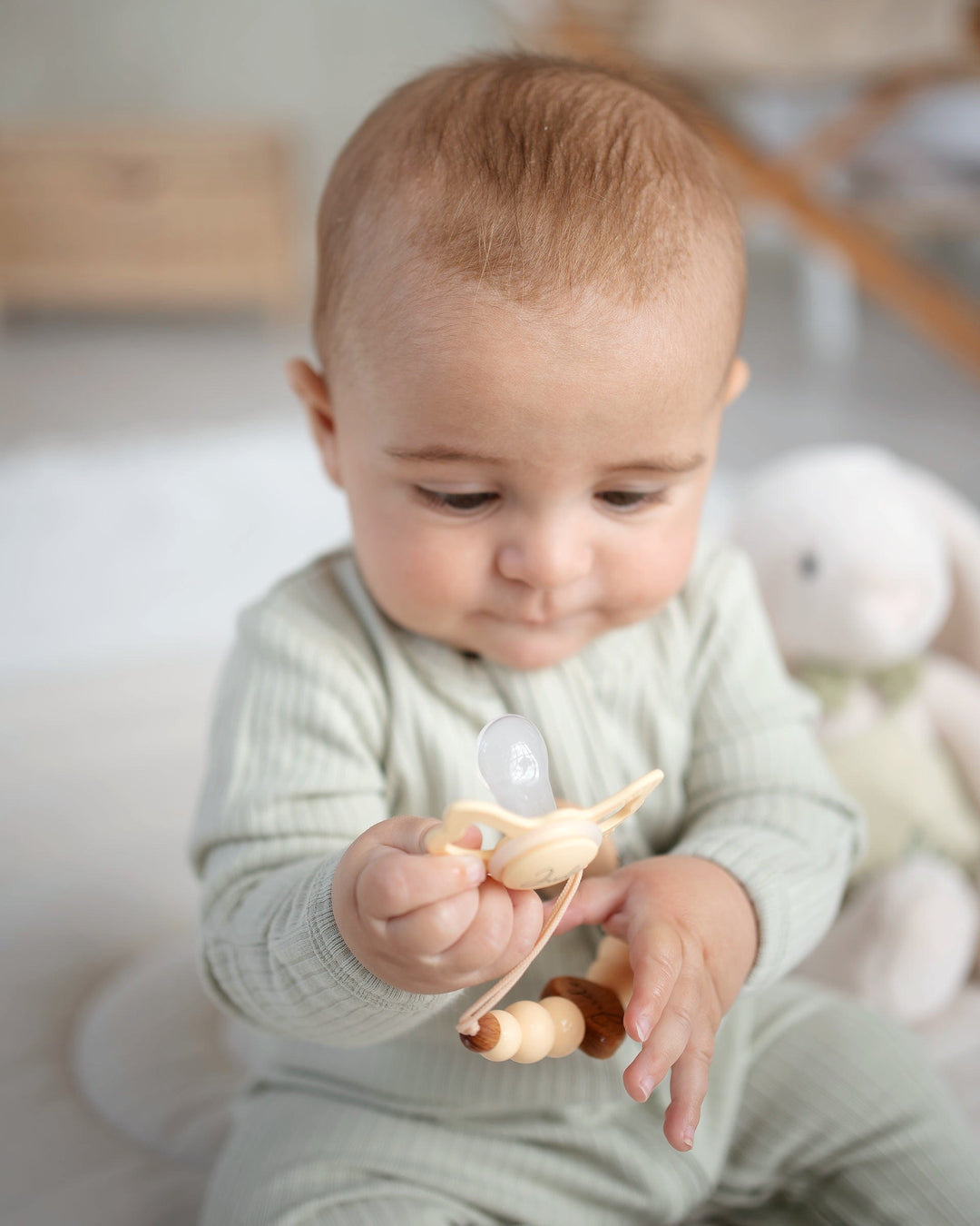 baby with pacifier
