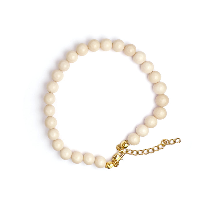 JBØRN Mum Beaded Bracelet Ivory - Personalisable Baby Products Sold and Personalised by JustBørn