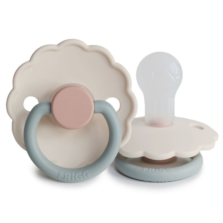 FRIGG Daisy Bloom Silicone Pacifier Cotton Candy - Personalisable Baby Products Sold and Personalised by JustBørn