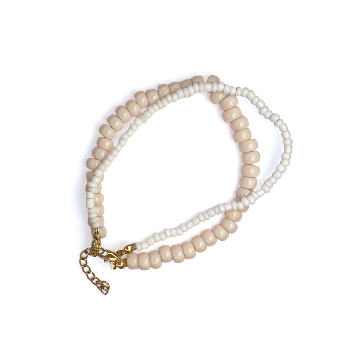 JBØRN Mum Beaded Bracelet Ivory & Vanilla - Personalisable Baby Products Sold and Personalised by JustBørn