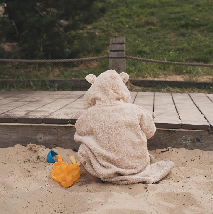 JBØRN Organic Cotton Towelling Hooded Poncho - Personalisable Baby Products Sold and Personalised by JustBørn