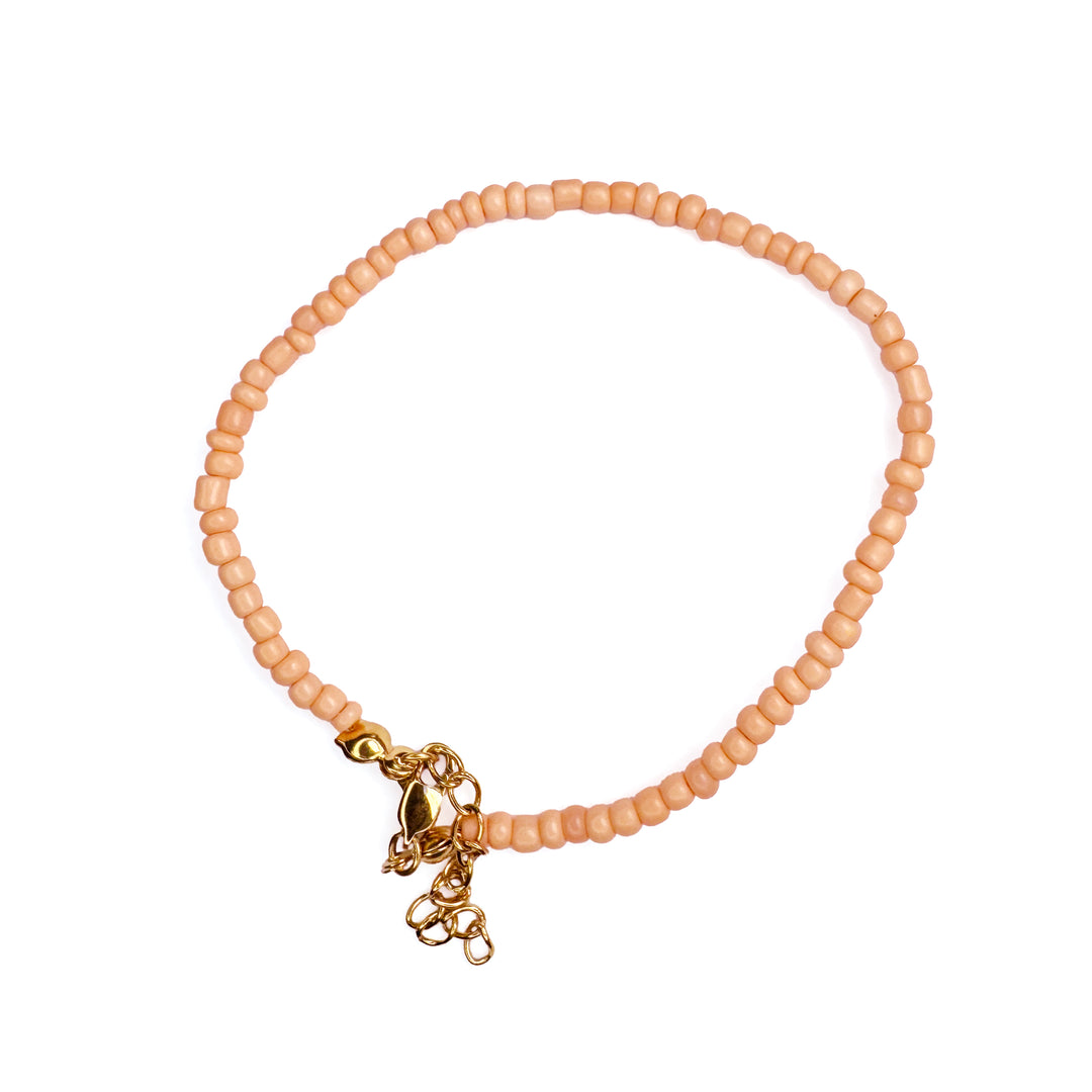 JBØRN Mum Beaded Bracelet Peach - Personalisable Baby Products Sold and Personalised by JustBørn