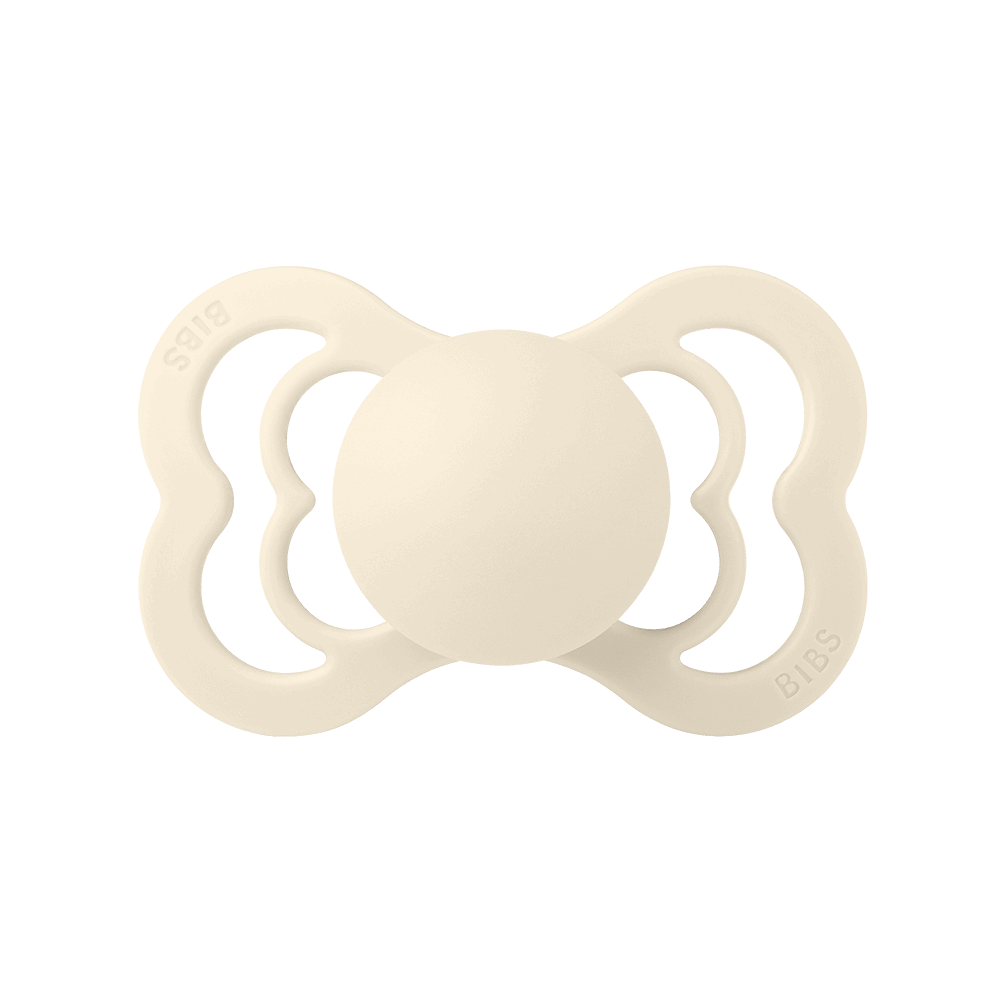 BIBS SUPREME Silicone Pacifiers | Personalised Ivory - Personalisable Baby Products Sold and Personalised by JustBørn