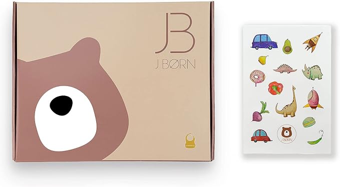 JBØRN Silicone Baby Feeding Bib in Gift Box - Personalisable Baby Products Sold and Personalised by JustBørn
