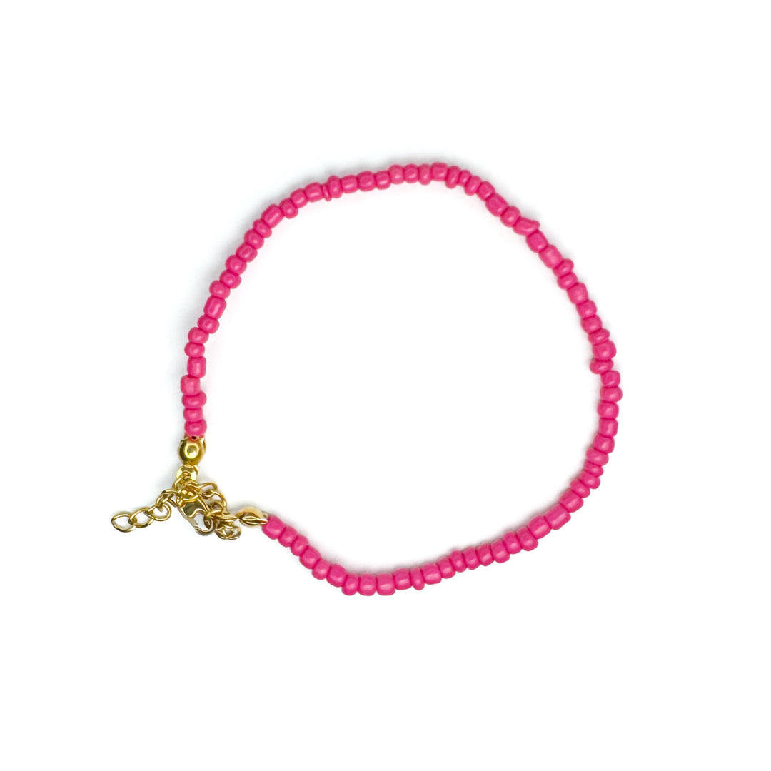 JBØRN Mum Beaded Bracelet Fuchsia - Personalisable Baby Products Sold and Personalised by JustBørn