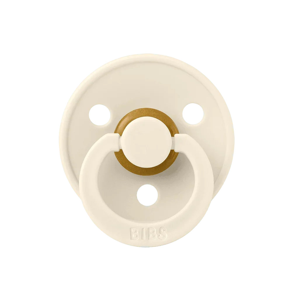 BIBS Colour Symmetrical Natural Rubber Latex Pacifier Ivory Size 2 (6-18 months) - Personalisable Baby Products Sold and Personalised by JustBørn