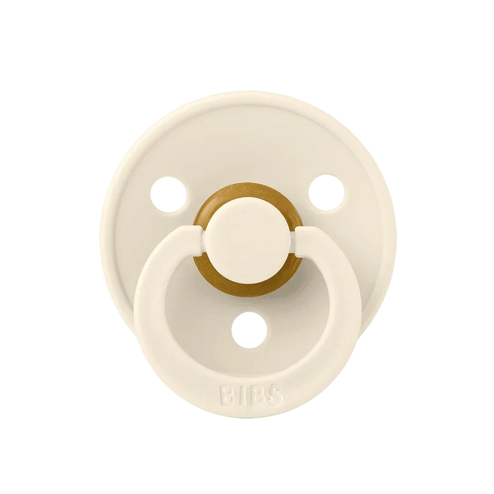 BIBS Colour Symmetrical Natural Rubber Latex Pacifier Ivory Size 2 (6-18 months) - Personalisable Baby Products Sold and Personalised by JustBørn
