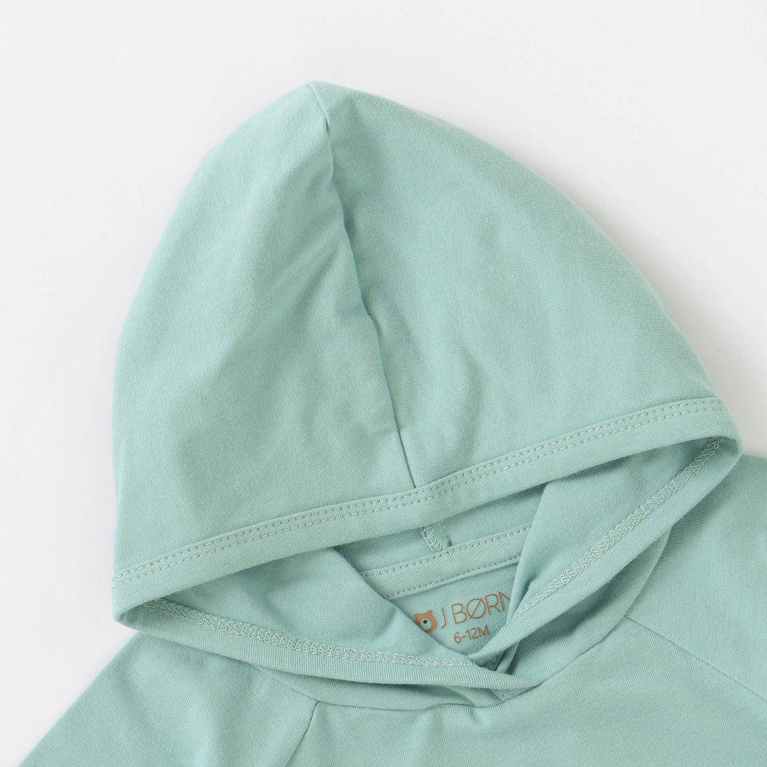 JBØRN Organic Cotton Short Sleeve Hooded Top - Personalisable Baby Products Sold and Personalised by JustBørn