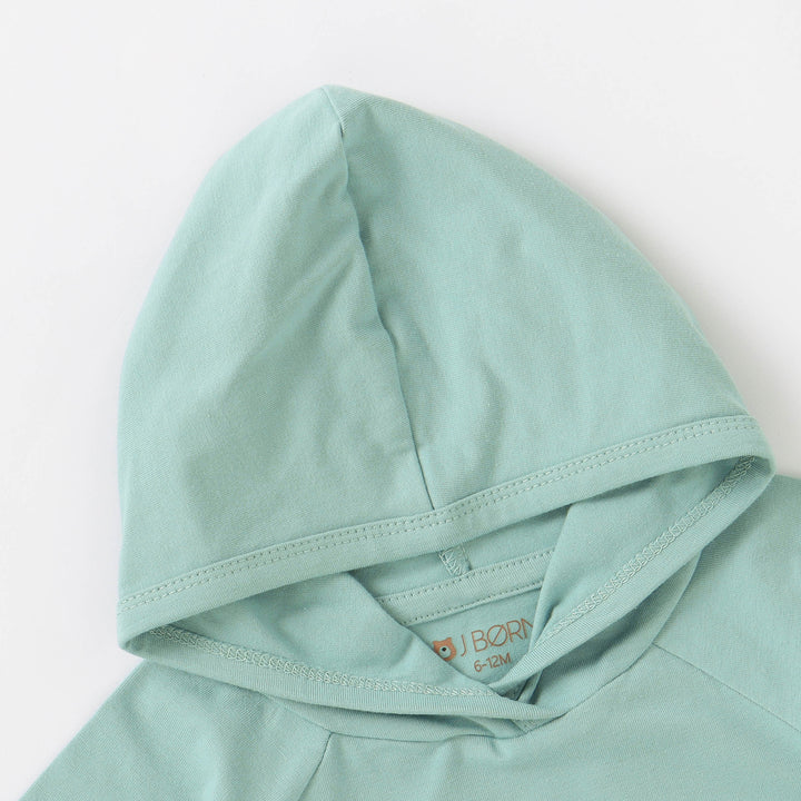 JBØRN Organic Cotton Short Sleeve Hooded Top - Personalisable Baby Products Sold and Personalised by JustBørn
