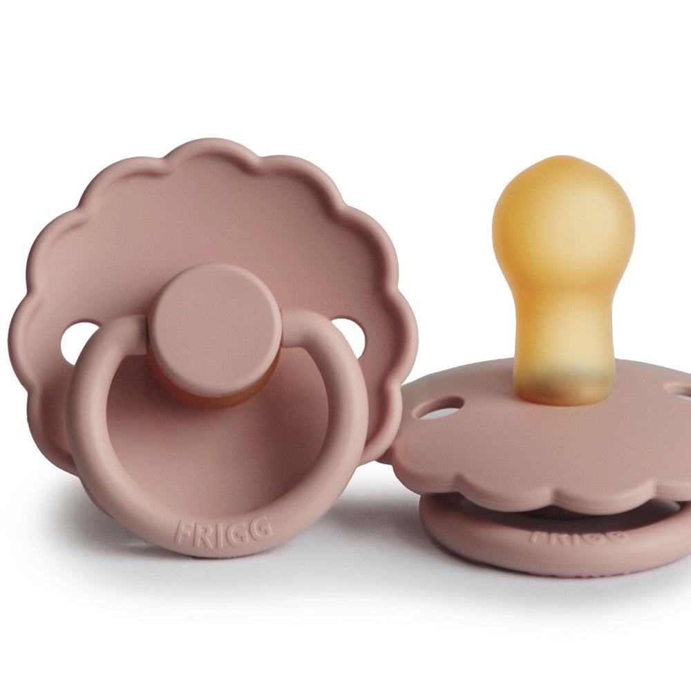 FRIGG Daisy Natural Rubber Latex Pacifier Blush - Personalisable Baby Products Sold and Personalised by JustBørn