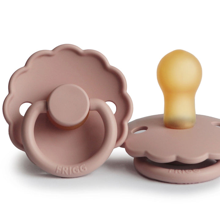 FRIGG Daisy Natural Rubber Latex Pacifier Blush - Personalisable Baby Products Sold and Personalised by JustBørn