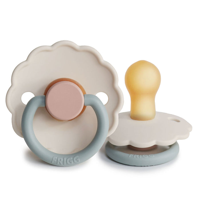 FRIGG Daisy Bloom Natural Rubber Latex Pacifier Cotton Candy - Personalisable Baby Products Sold and Personalised by JustBørn