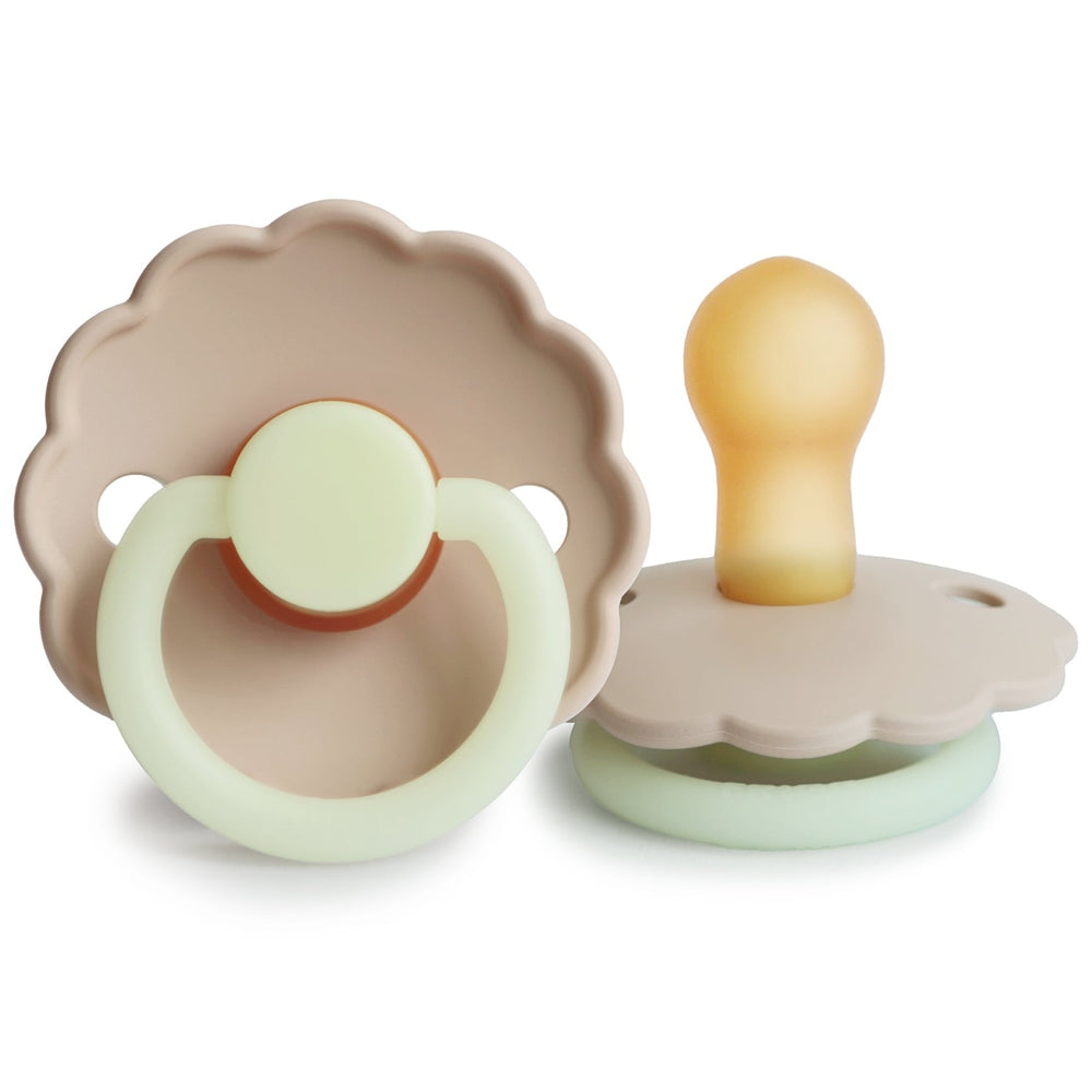 FRIGG Daisy Natural Rubber Latex Pacifier Croissant - Personalisable Baby Products Sold and Personalised by JustBørn