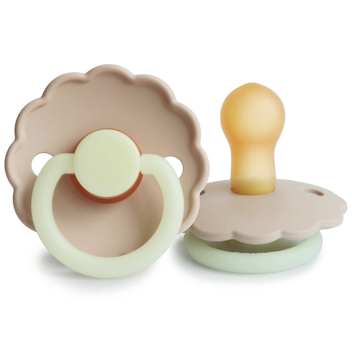 FRIGG Daisy Natural Rubber Latex Pacifier Croissant - Personalisable Baby Products Sold and Personalised by JustBørn