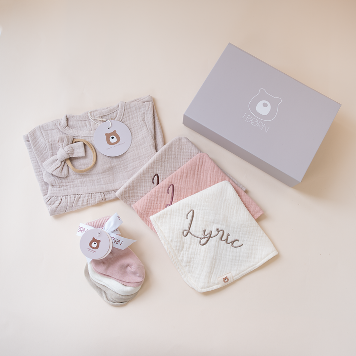 JBØRN Organic Cotton Muslin Dress & Accessories Bundle