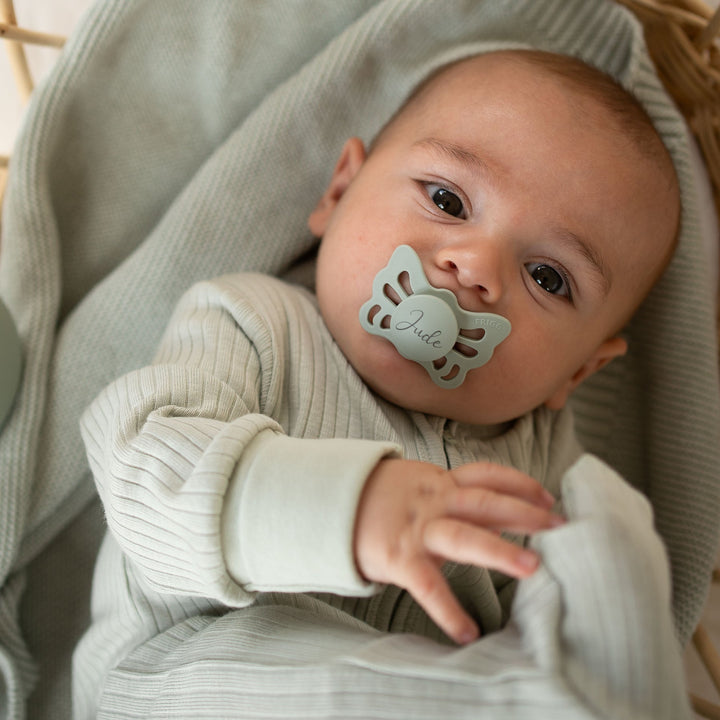 JBØRN X FRIGG Trial Collection Pacifiers & Personalised Holders Set - Personalisable Baby Products Sold and Personalised by JustBørn