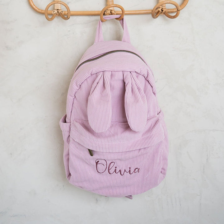 JBØRN Bunny Backpack Lilac Bunny Backpack - Personalisable Baby Products Sold and Personalised by JustBørn