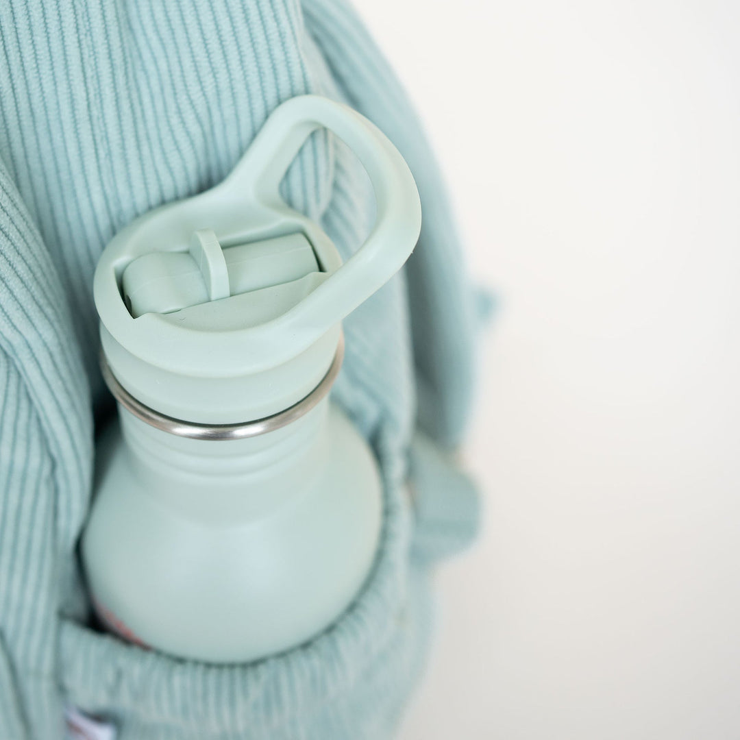 JBØRN Personalised Set | Backpack & Water Bottle Set Sage Backpack & Dino Bottle Set - Personalisable Baby Products Sold and Personalised by JustBørn