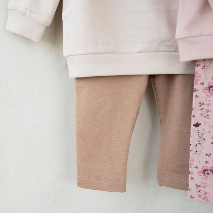 JBØRN Organic Cotton Baby Sweatshirt & Legging Set Beige Set - Personalisable Baby Products Sold and Personalised by JustBørn