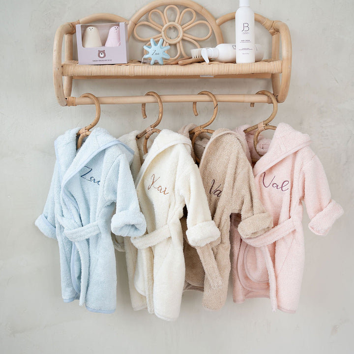 JBØRN Baby Spa Gift Set | Bathrobe, Hairbrush Set & Skincare - Personalisable Baby Products Sold and Personalised by JustBørn