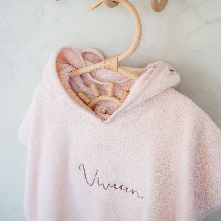 JBØRN Organic Cotton Towelling Hooded Poncho - Personalisable Baby Products Sold and Personalised by JustBørn