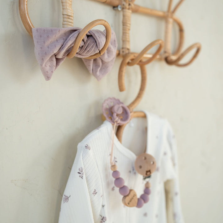 JBØRN Lilac Baby Girl Gift Set | Organic Cotton Lightweight Sleep Suit & Accessories - Personalisable Baby Products Sold and Personalised by JustBørn