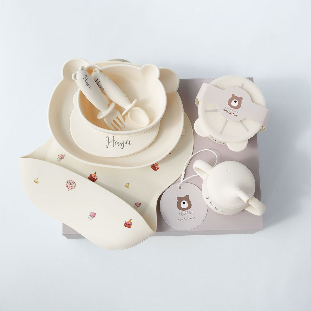 JBØRN Baby Weaning Full Essentials Gift Box - Personalisable Baby Products Sold and Personalised by JustBørn