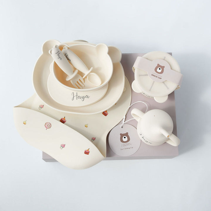 JBØRN Baby Weaning Full Essentials Gift Box - Personalisable Baby Products Sold and Personalised by JustBørn