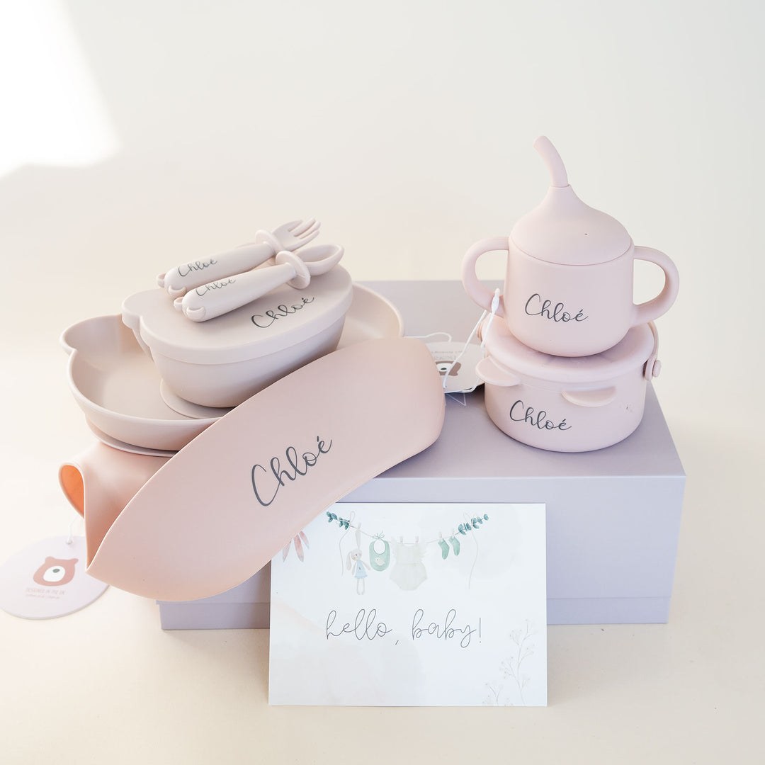 JBØRN Baby Weaning Full Essentials Gift Box - Personalisable Baby Products Sold and Personalised by JustBørn