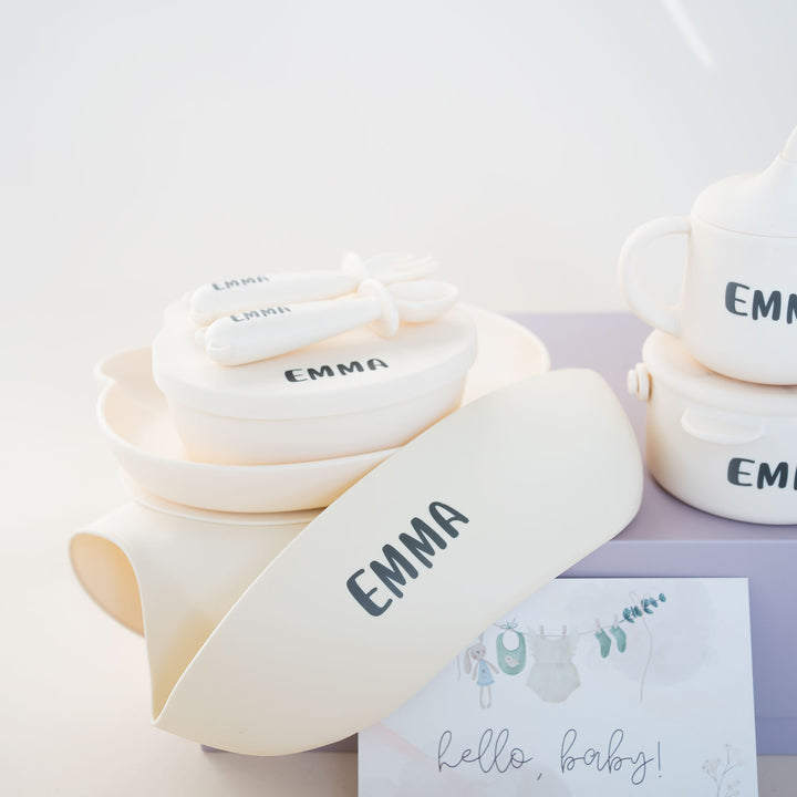 JBØRN Baby Weaning Full Essentials Gift Box - Personalisable Baby Products Sold and Personalised by JustBørn