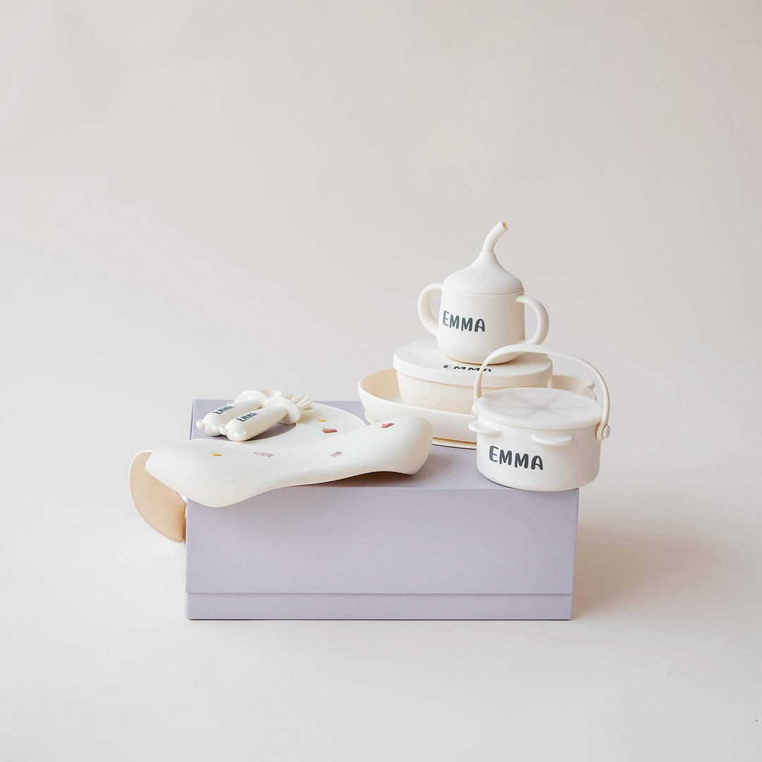 JBØRN Baby Weaning Full Essentials Gift Box - Personalisable Baby Products Sold and Personalised by JustBørn