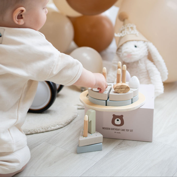 JBØRN Personalised Wooden Birthday Cake - Personalisable Baby Products Sold and Personalised by JustBørn