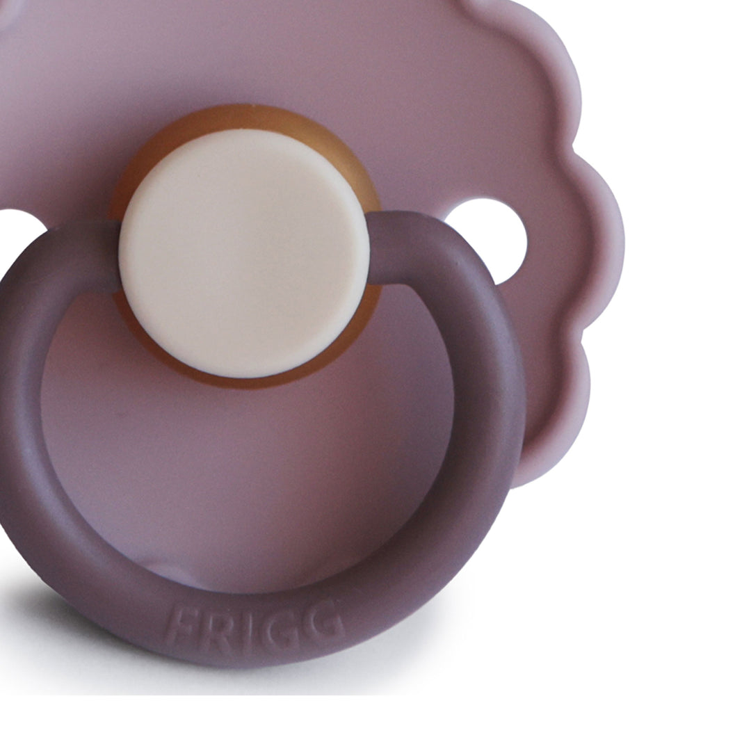 FRIGG Daisy Bloom Silicone Pacifier Lavander Haze - Personalisable Baby Products Sold and Personalised by JustBørn