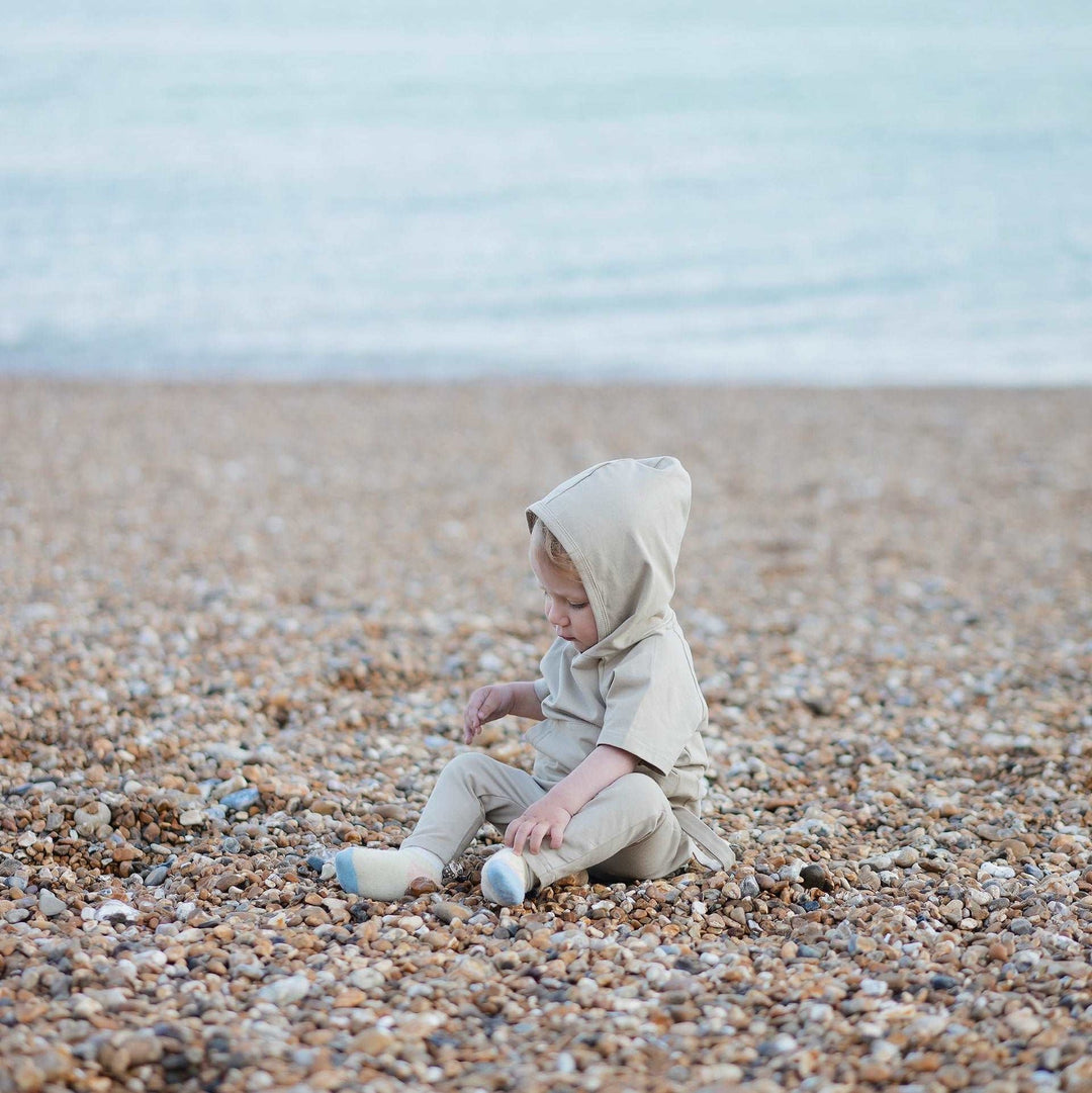 JBØRN Organic Cotton Short Sleeve Hooded Top - Personalisable Baby Products Sold and Personalised by JustBørn