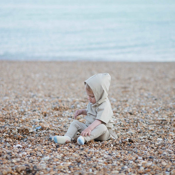 JBØRN Organic Cotton Short Sleeve Hooded Top - Personalisable Baby Products Sold and Personalised by JustBørn