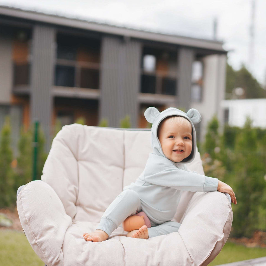 JBØRN Organic Cotton Baby Teddy Ears Hoodie & Joggers Set | Personalisable - Personalisable Baby Products Sold and Personalised by JustBørn