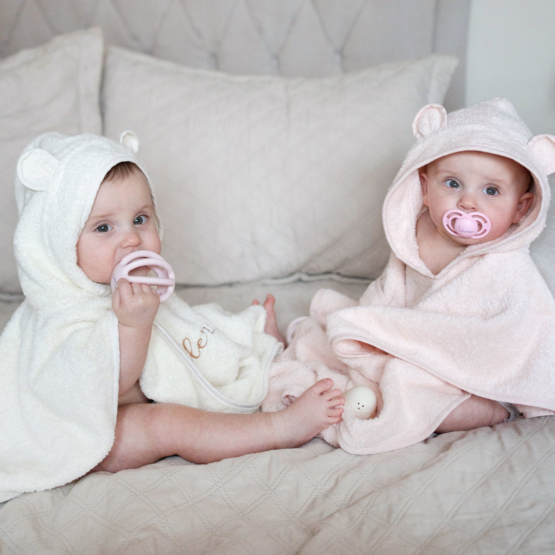 JBØRN Organic Cotton Towelling Hooded Poncho - Personalisable Baby Products Sold and Personalised by JustBørn