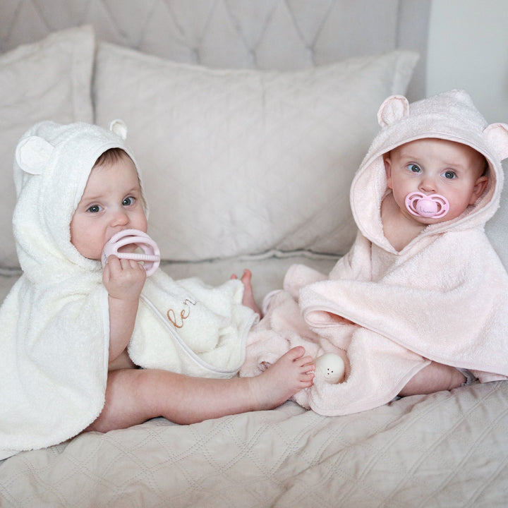 JBØRN Organic Cotton Towelling Hooded Poncho - Personalisable Baby Products Sold and Personalised by JustBørn