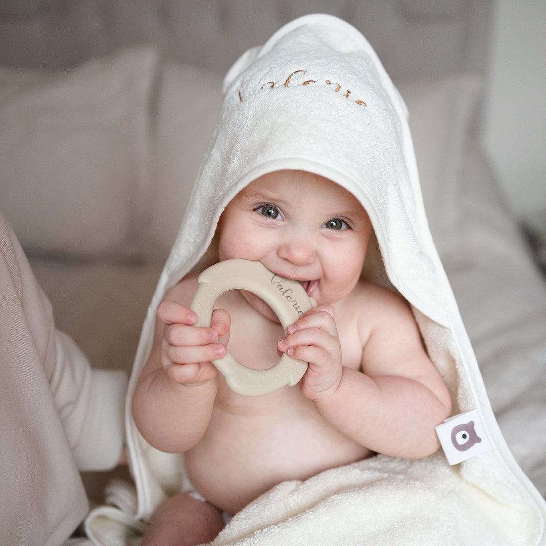 JBØRN Baby Gift Set | Organic Cotton Baby Hooded Towel & Bath Toys - Personalisable Baby Products Sold and Personalised by JustBørn