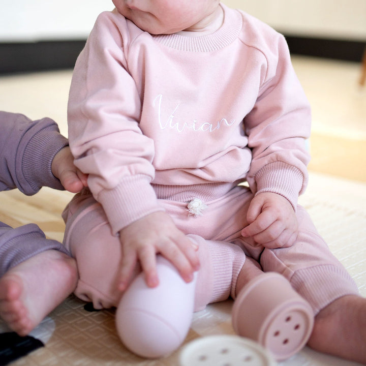 JBØRN Organic Cotton Sweatshirt & Jogger Set - Personalisable Baby Products Sold and Personalised by JustBørn