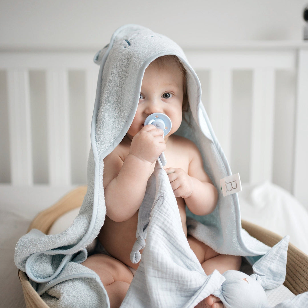 JBØRN Baby Care Gift Box | Organic Cotton Towel & Skin Care Set - Personalisable Baby Products Sold and Personalised by JustBørn