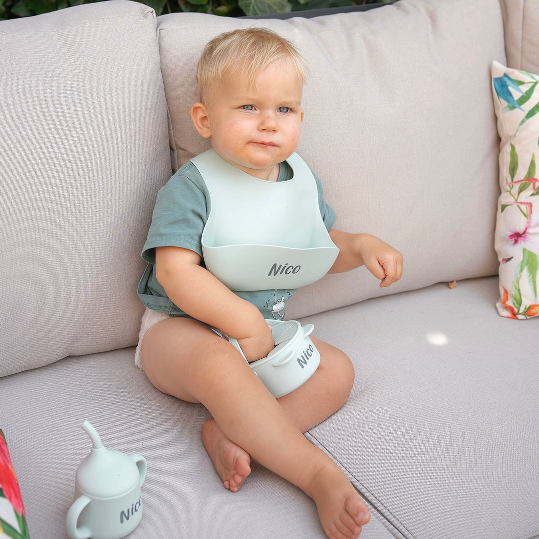 JBØRN Baby Snack Cup With Lid & Handle - Personalisable Baby Products Sold and Personalised by JustBørn