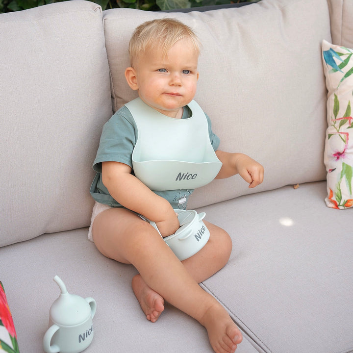 JBØRN Baby Snack Cup With Lid & Handle - Personalisable Baby Products Sold and Personalised by JustBørn