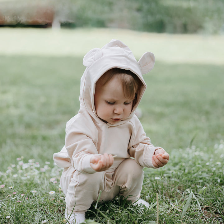 JBØRN Organic Cotton Baby Teddy Ears Hoodie & Joggers Set | Personalisable - Personalisable Baby Products Sold and Personalised by JustBørn