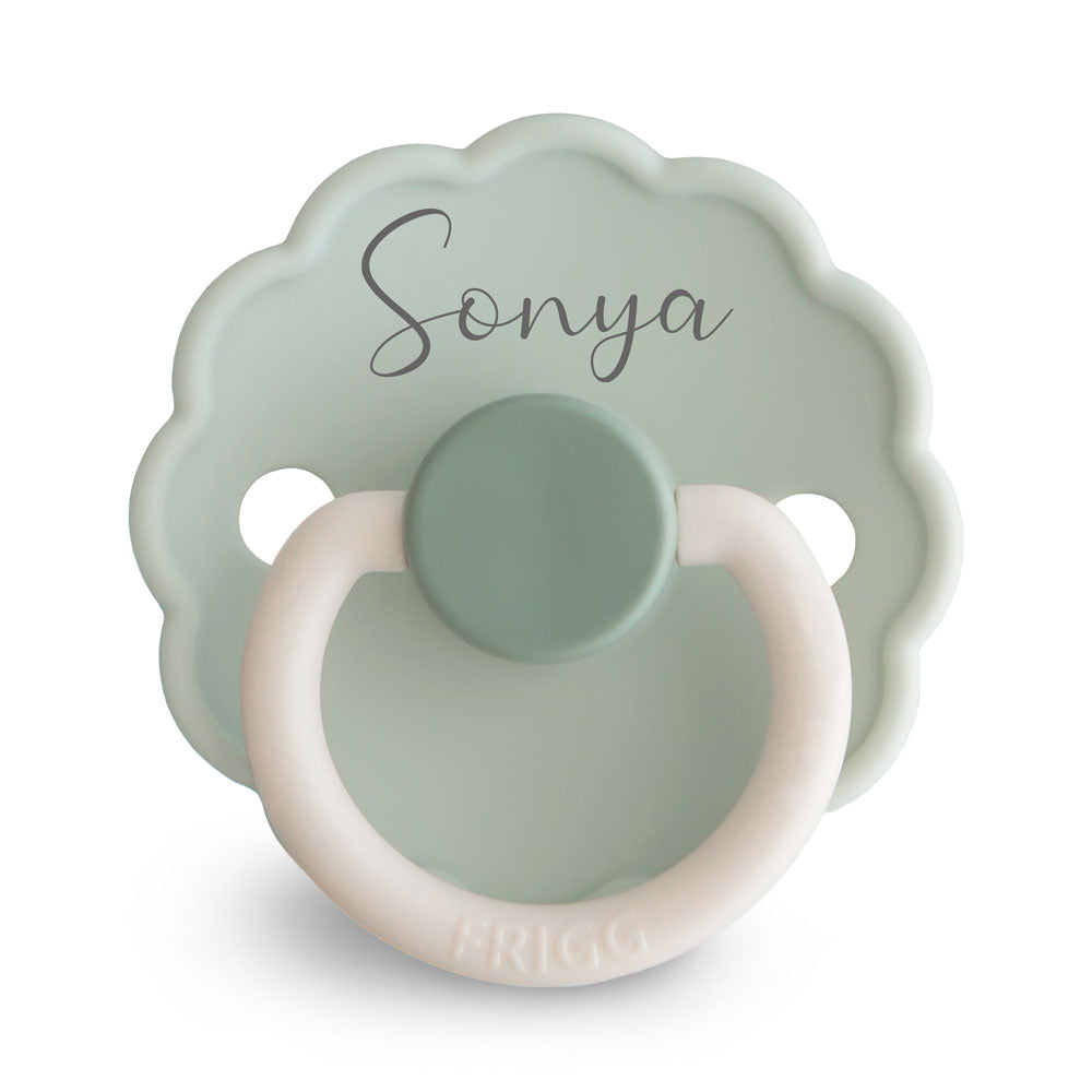 FRIGG Daisy Bloom Silicone Pacifier - Personalisable Baby Products Sold and Personalised by JustBørn