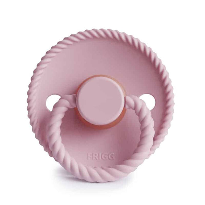 FRIGG Rope Natural Rubber Latex Pacifiers Baby Pink Size 1 (0-6 months) - Personalisable Baby Products Sold and Personalised by JustBørn