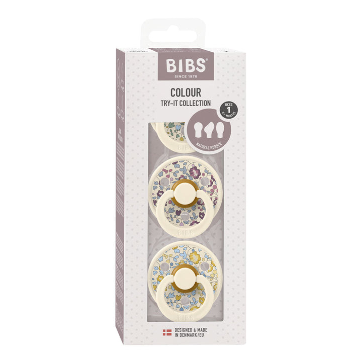 BIBS x LIBERTY Pacifiers New Baby Try-It Collection Eloise 3 Pack - Personalisable Baby Products Sold and Personalised by JustBørn