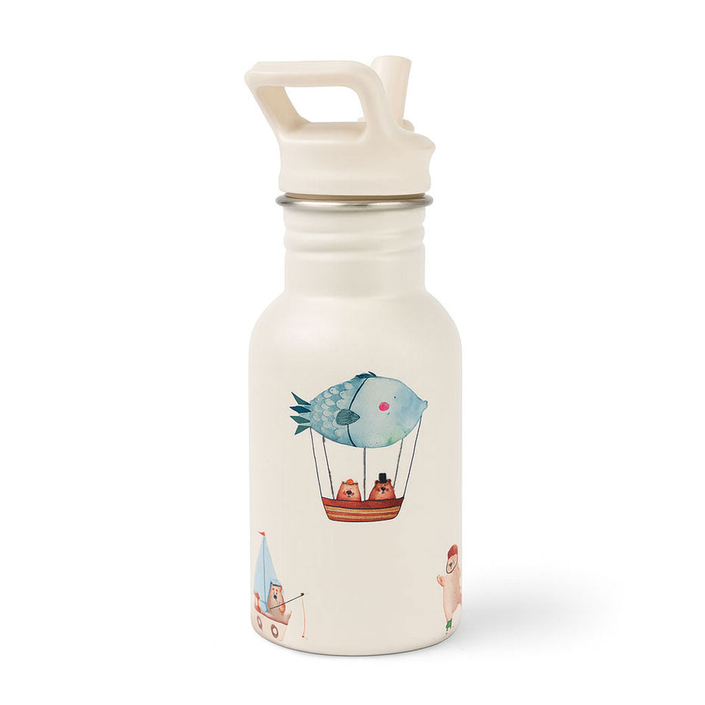 JBØRN Personalised Stainless Steel Kids Water Bottle Adventure Bear - Personalisable Baby Products Sold and Personalised by JustBørn