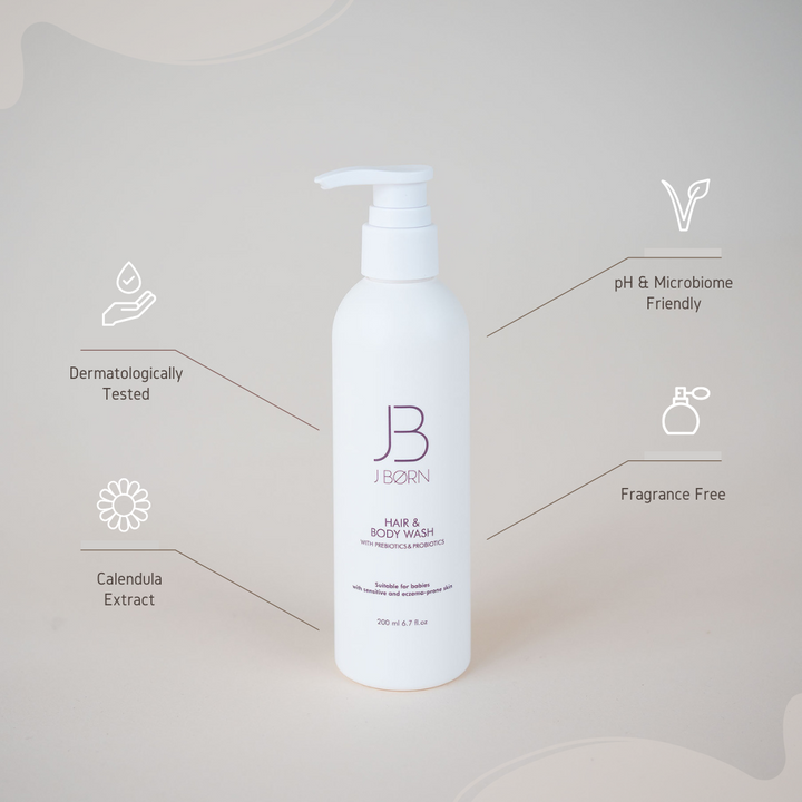JBØRN Baby Spa Gift Set | Bathrobe, Hairbrush Set & Skincare - Personalisable Baby Products Sold and Personalised by JustBørn