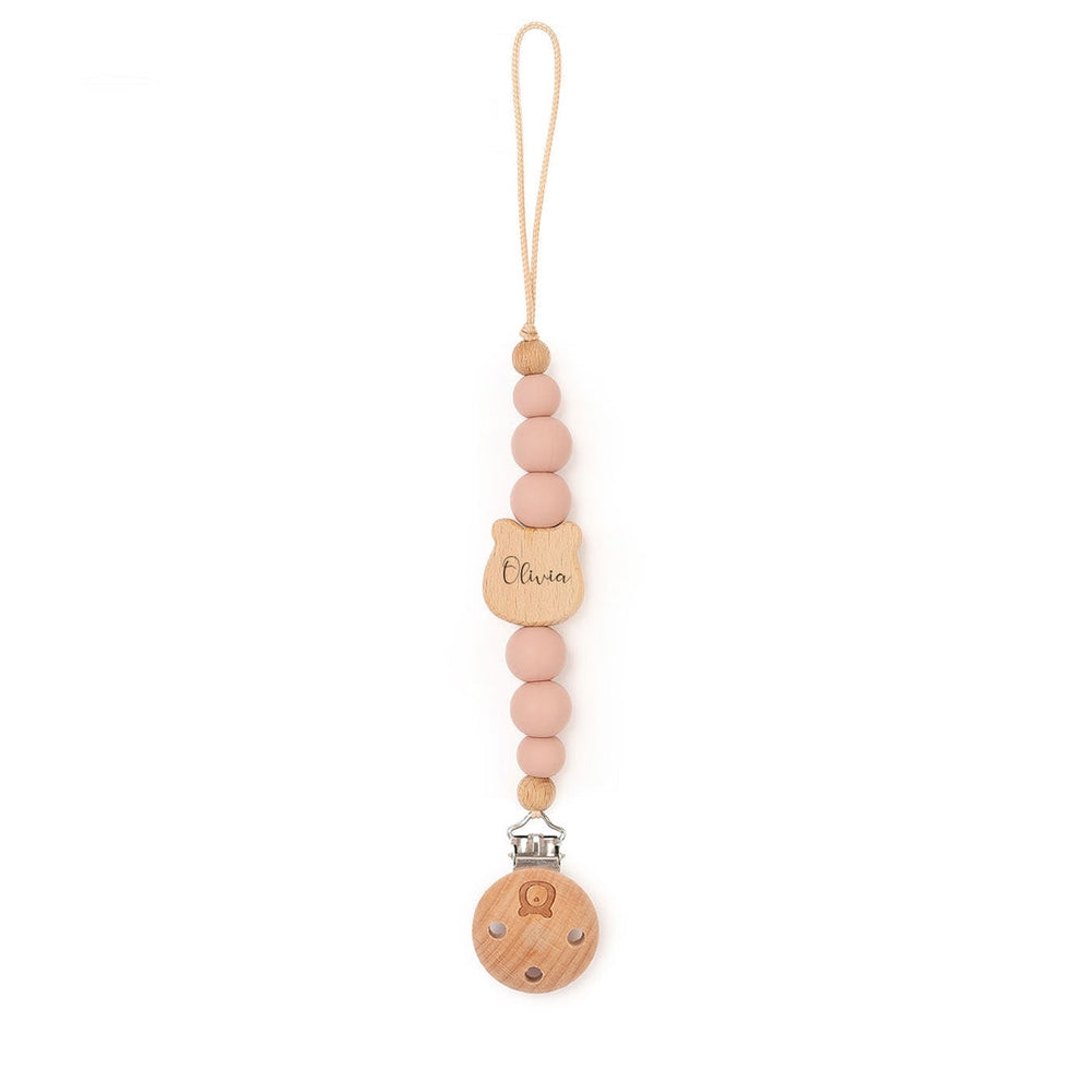 JBØRN Bear Pacifier Clip - Personalisable Baby Products Sold and Personalised by JustBørn